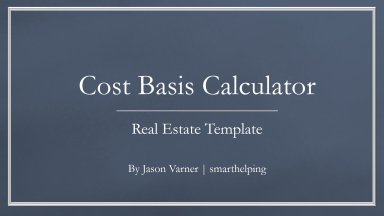 Adjusted Cost Basis Helper