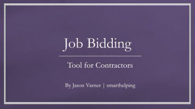 Job Costing Estimator and Bidding Template