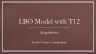 T12 Business Acquisition Template