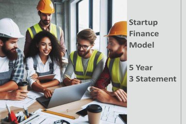 Startup Financial Model 5 Year 3 Statement Excel Template