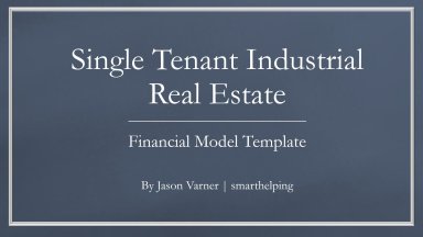 Joint Venture Single Tenant Real Estate Model