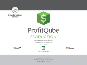 ProfitQube™ Production - Enterprise Integrated Financial Planning for Production + Services (Excel/VBA, release 1.2.18)