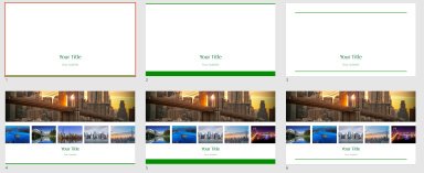 Comprehensive PowerPoint Template (Green) for startups, consultants and professionals