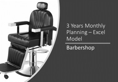 Monthly Planning Model - Barbershop - 3 Years Excel Model