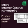 Profit determination for tax filing in Germany Einfache Einnahmen-Überschussrechnung - EÜR - Gewinnermittlung