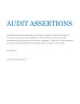 AUSIT ASSERTIONS
