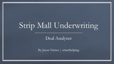 Retail Real Estate Investment Model