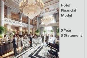 Hotel Financial Model 5 Year 3 Statement and Booking Reservation Planner