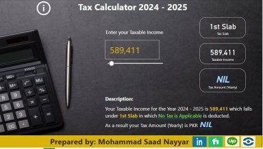 Tax Calculator in Power BI (Pakistan)