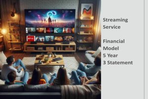 Streaming Service Financial Model 5 Year 3 Statement Excel Template