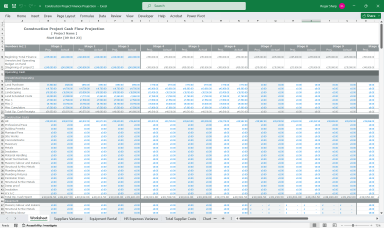 Construction Project Finance Model