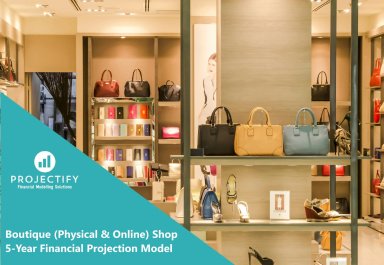 Boutique (Physical & Online) Shop 5-Year 3 Statement Financial Projection Model