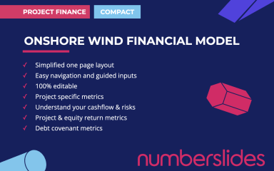 Onshore Wind Financial Model Template - one page model