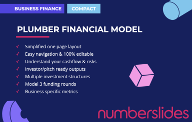 Plumber Business Financial Model Template - one page model