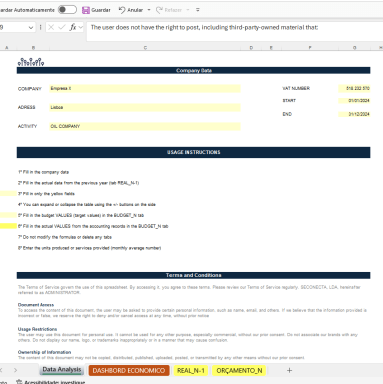 Annual Budget Management Excel Template for Companies