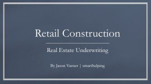 Retail Building Construction Real Estate Underwriting Model (15 tenants)
