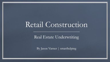 Retail Building Construction Real Estate Underwriting Model (15 tenants)