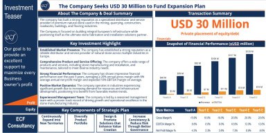 Investment Teaser Presentation