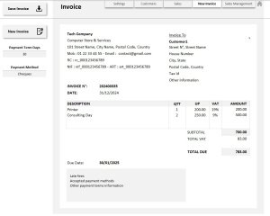 Excel Invoice Maker
