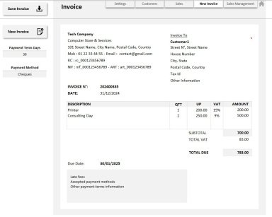 Excel Invoice Maker
