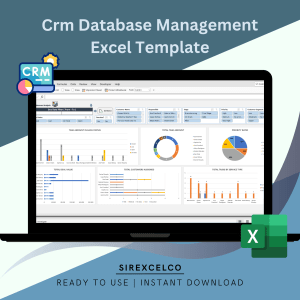 Dynamic CRM Excel Template | All-in-One CRM Software Solution | Salesman Analysis |  Track, Manage, & Visualize CRM Data