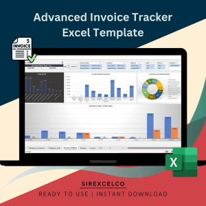 Advanced Invoice Tracker Excel Template,Invoice Tracking Spreadsheet, Sales Analysis Template, Invoice Spreadsheet