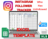 Instagram Profile Tracker Excel Template | Who Unfollowed You on Instagram, See Who BAE Followed | No Login Required
