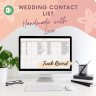 Marriage Planning List Excel Template | Easy-to-Use Wedding Checklist and Notes | Organize Your Wedding Plans