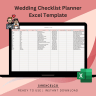 Marriage Planning List Excel Template | Easy-to-Use Wedding Checklist and Notes | Organize Your Wedding Plans