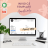 Editable Invoice Excel Template | Printable Business Invoice | Small Business Invoice form | With Contact Database