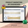 Product Marketing KPI Dashboard Excel Template | Dynamic Product Performance Tracker | Monthly Cumulative Marketing KPI