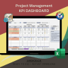 Project Management KPI Report Excel Template | Track Monthly Cumulative Metrics | Dynamic Charts Performance Analysis