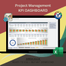 Project Management KPI Report Excel Template | Track Monthly Cumulative Metrics | Dynamic Charts Performance Analysis