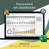 Procurement KPI Report Excel Template | Dynamic Monthly & Cumulative Metrics Tracking | Performance Dashboard