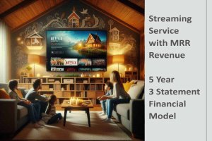 Streaming Service Financial Model with MRR ARR Revenue Tracking
