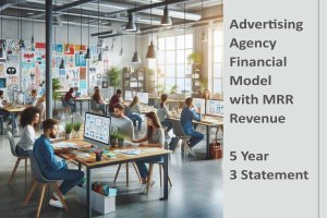 Digital Adverting Agency Financial Model with MRR Billing