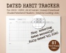 Habit Trackers | Fully Dated 2024-2050 | Printable PDF Habit Tracker with Dates | Planner, Goals Setting