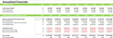 Gold Mining Project Financial Project