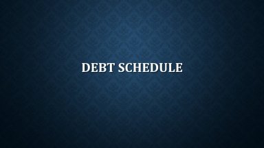 Debt Schedule Template