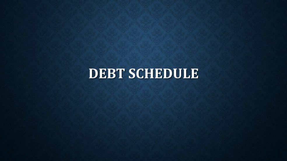 Debt Schedule Template - Eloquens
