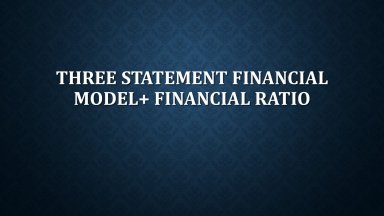 Three-Statement Financial Model with Financial Ratios