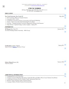 Investment Banking Resume Template (Word Format)