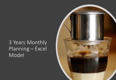 Monthly Planning & Analysis - Coffee Shop - 3 Years Excel Model