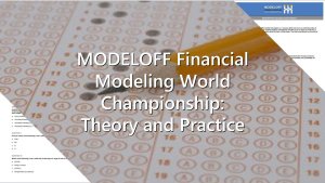 2013 Round 2: Theory and Practice