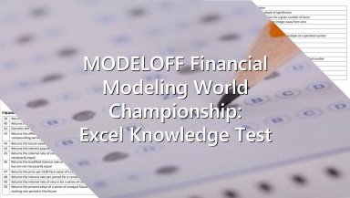 2012 Finals: Excel Knowledge Test