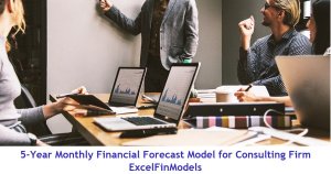 5-Year Monthly 3-Statement Financial Forecast Model for Consulting Firm