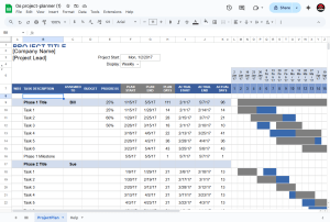 Project Management EXCEL Templates