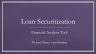 Loan Securitization Model: A Template for Multi-Tranche Structures, Coverage Metrics, and Sensitivity Analysis