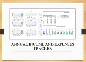 Annual Financial Summary Dashboard | Excel Template for Income, Expenses & Profit