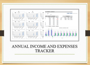 Annual Financial Summary Dashboard | Excel Template for Income, Expenses & Profit